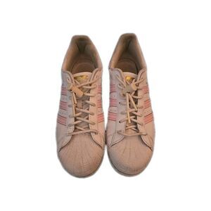 Adidas Originals Superstar Sneakers White Pink Stripes Women's Size 9 Athletic